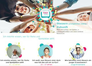 Screenshot des Portals TAXEDU