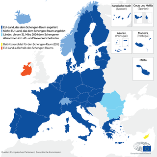 Die Staaten des Schengen-Raums